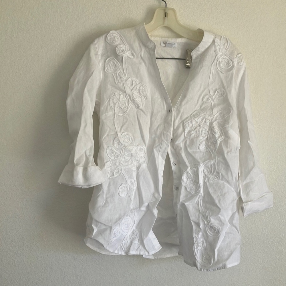 FINAL MARKDOWN Charter club linen blouse 10